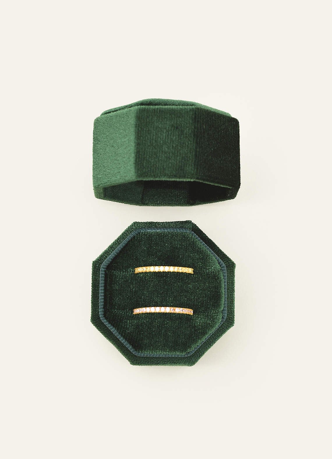 Wedding Day Velvet Ring Box — Dark Green — 图 3/132