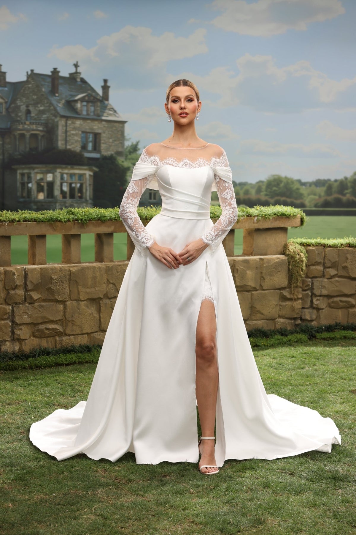 Wrenelle A-Line Off-the-Shoulder wedding dress — design detail 2