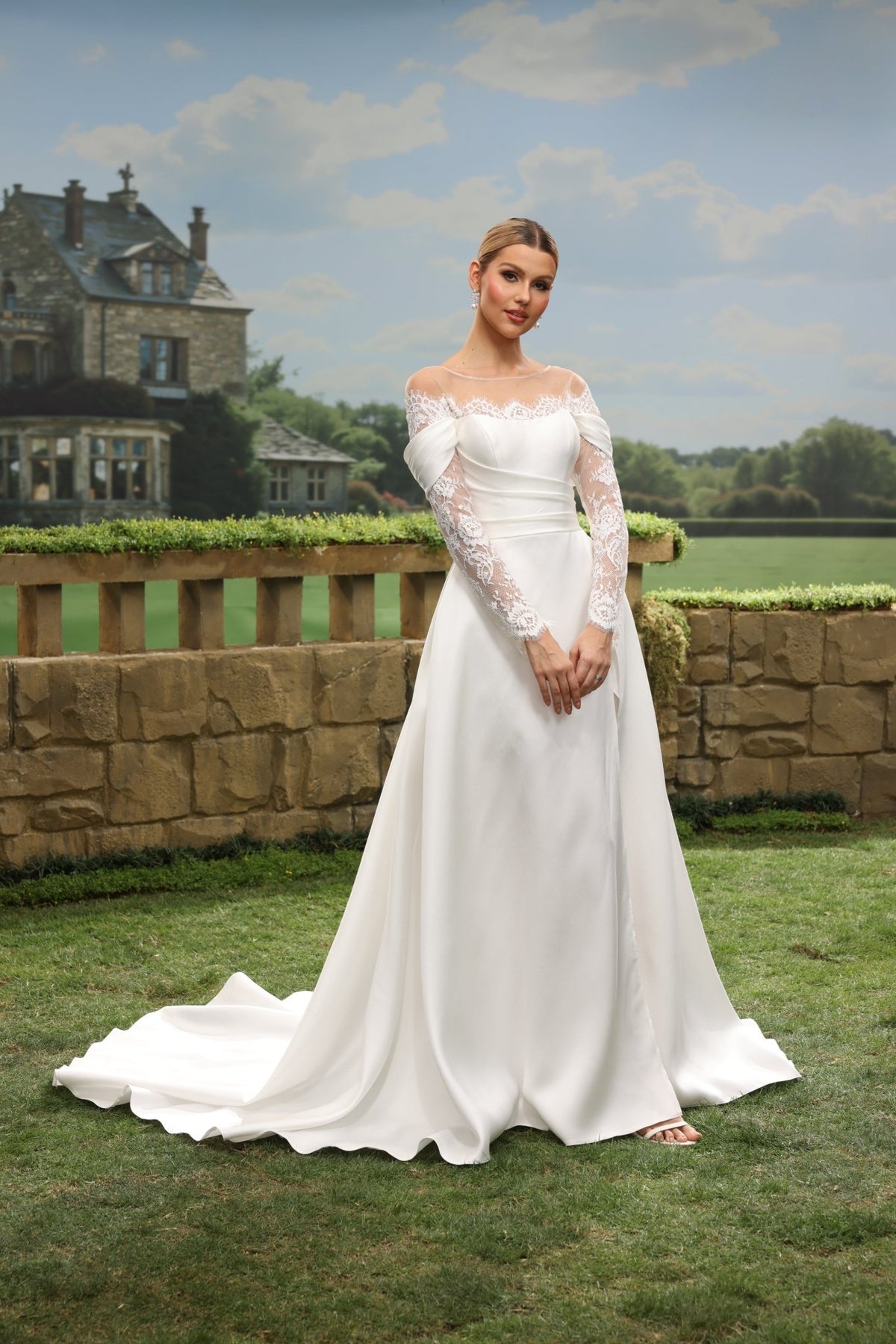 Wrenelle A-Line Off-the-Shoulder wedding dress — design detail 9
