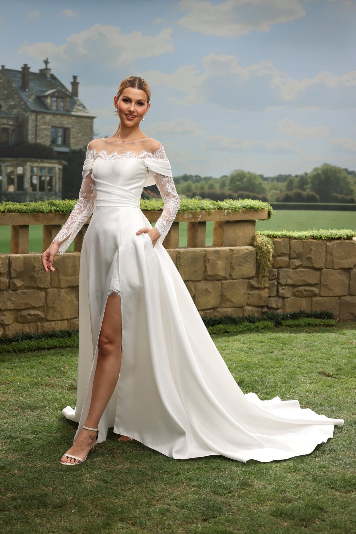 Wrenelle A-Line Off-the-Shoulder wedding dress — design detail 10