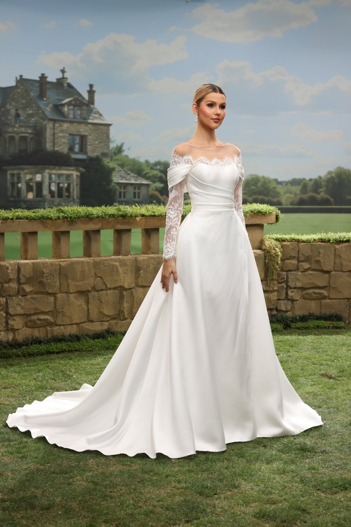 Wrenelle A-Line Off-the-Shoulder wedding dress — design detail 8