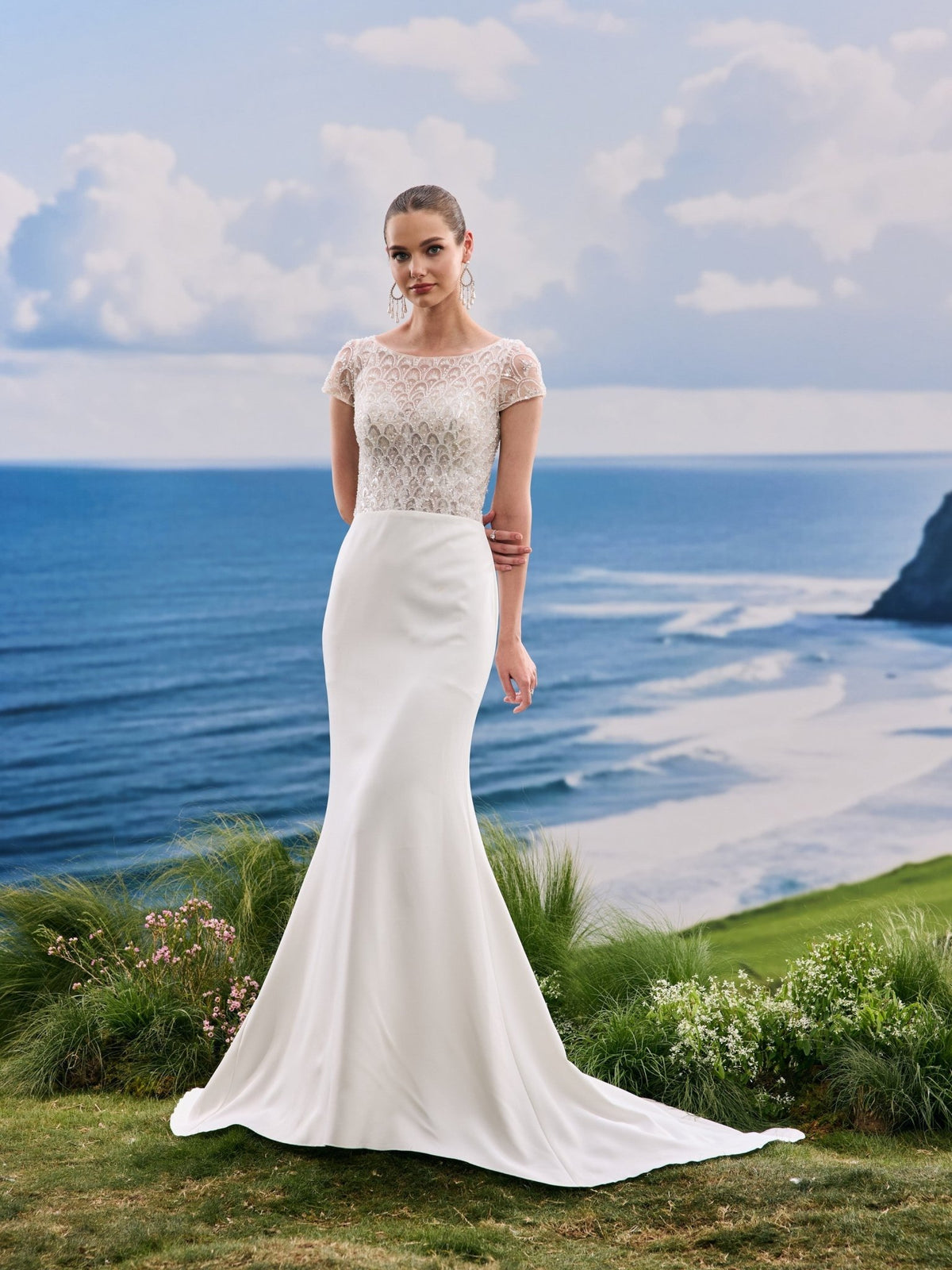 Zelirienne white wedding dress, front view